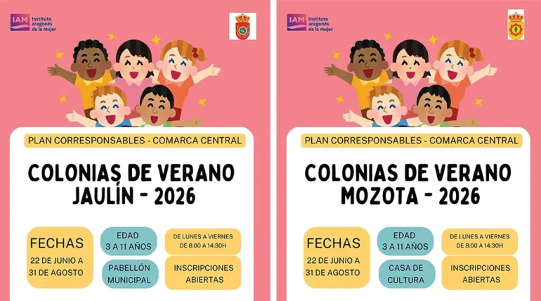 Colonias de Verano 2026 en los municipios de Jaulín y Mozota